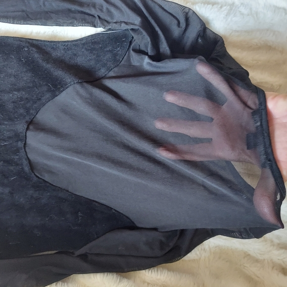 NWOT Forever 21 Velour & Sheer Dress - Picture 4 of 7